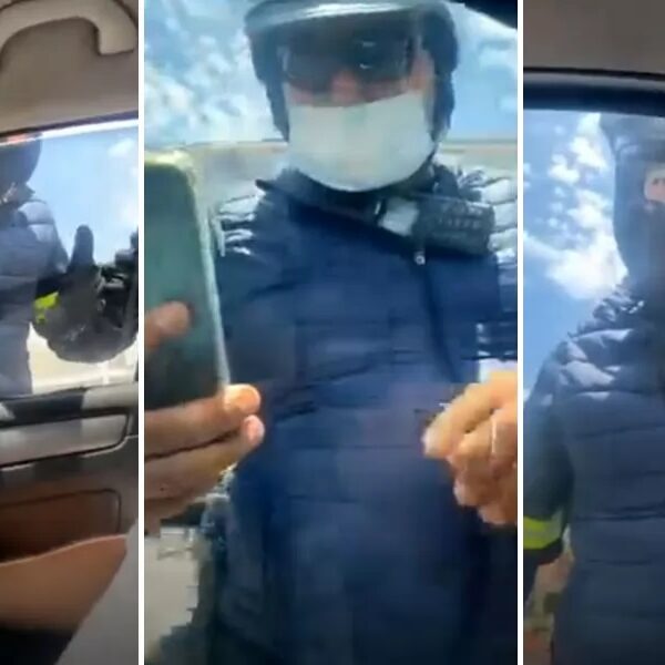 Empresario graba agresión de policía en Periférico; 'es un terror entrar al Estado de México'.