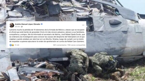 Lamenta AMLO muerte de marinos en "helicopterazo"