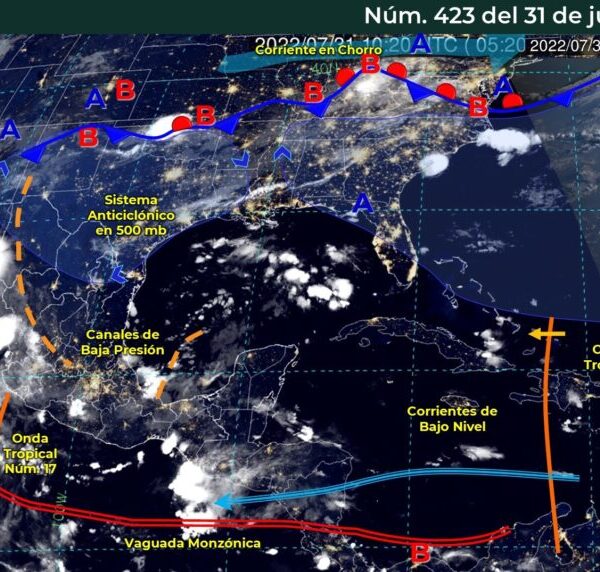 Pronóstico del clima para hoy domingo 31 de julio en Quintana Roo.