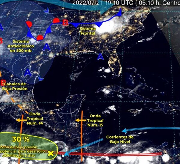 Pronóstico del clima para hoy jueves 21 de julio en Quintana Roo.