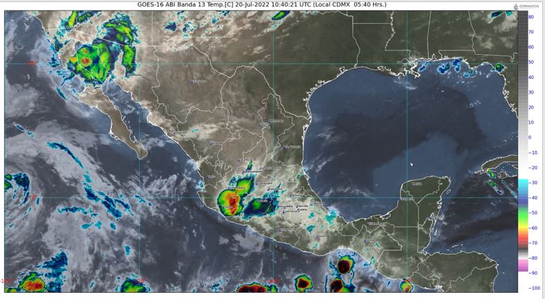 Pronóstico del clima para hoy miércoles 20 de julio en Quintana Roo; ambiente templado por la mañana y caluroso a muy caluroso por la tarde.