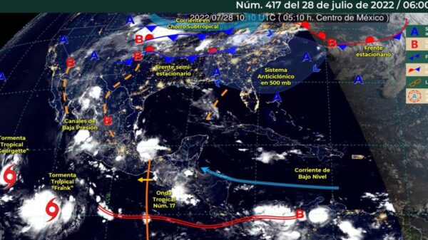 Pronóstico del clima para hoy jueves 28 de julio en Quintana Roo.