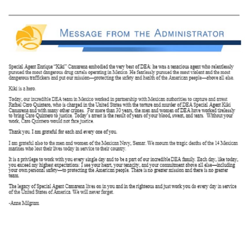 Todo parece indicar que la DEA se quiso "colgar la medalla" por la captura del capo del narco, Rafael Caro Quintero.