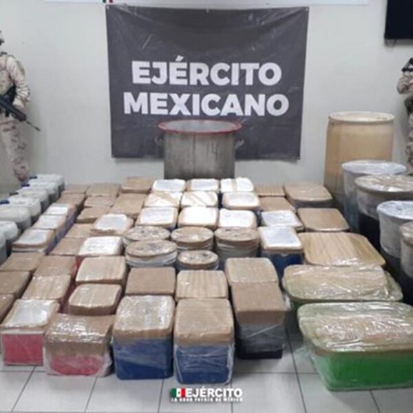 Logra Sedena decomiso de 1.4 toneladas de metanfetamina en Sonora