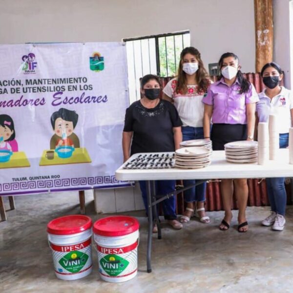 Ileana Canul de Dzul encabeza arranque de rehabilitación de desayunador escolar