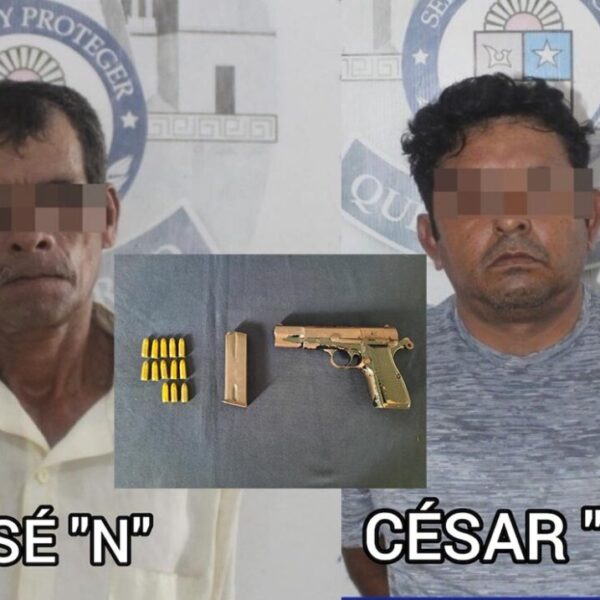 Capturan a par de empistolados en la vía Cancún-Leona Vicario