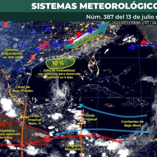 Pronóstico del clima para hoy miércoles 13 de julio en Quintana Roo.