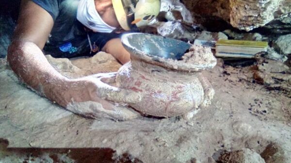 Recuperan tesoro maya en una cueva en Playa del Carmen.