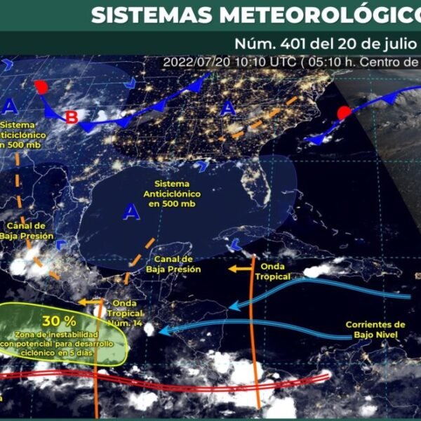 Pronóstico del clima para hoy miércoles 20 de julio en Quintana Roo.