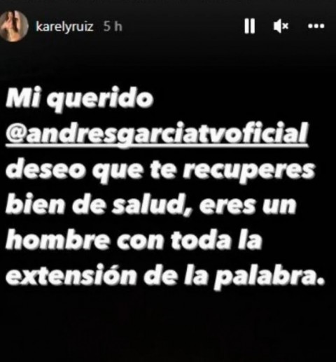 Karely Ruiz le manda un tierno mensaje a Andrés García