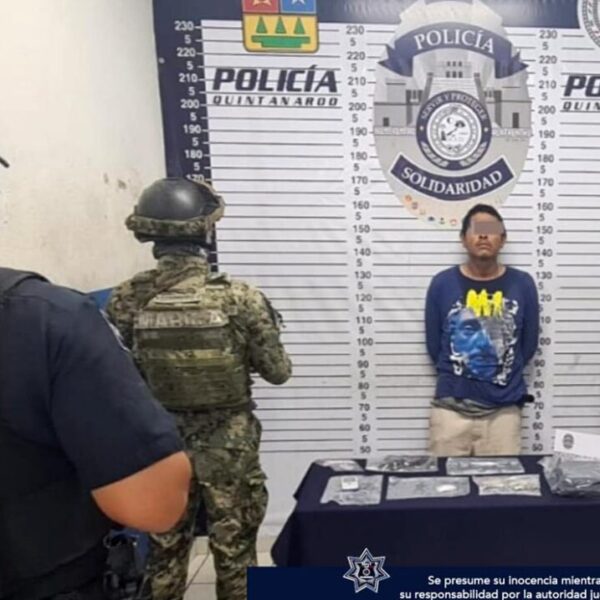 Atrapan en Playa del Carmen a narcomenudista "armado"