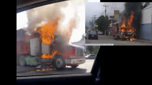 Delincuencia "incendian" a Uruapan en respuesta a operativo