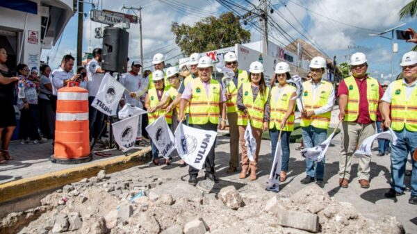 Arrancan obras de electrificación y alumbrado subterráneo en Tulum.