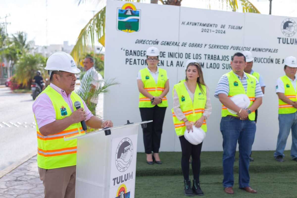 El nuevo andador peatonal permitirá un traslado fluido y dinámico de tulumnenses y visitantes en el corazón de la joya del Caribe Maya, dijo el edil.
