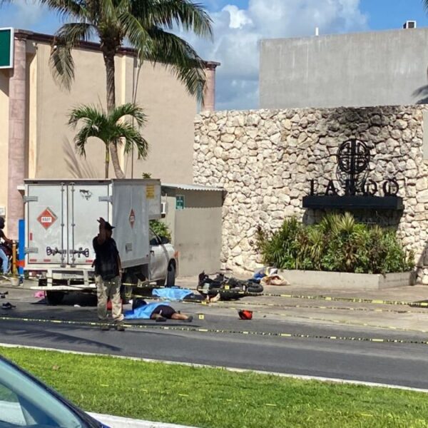 Pareja pierde la vida en un accidente en la Zona Hotelera de Cancún (VIDEO).