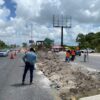 Comienzan trabajos para la remodelación del bulevar Colosio en Cancún.