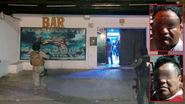 Caen dos por venta de drogas en un bar de Cancún.