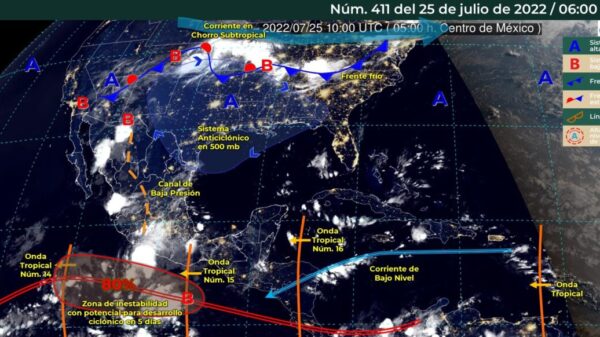 Pronóstico del clima para hoy lunes 25 de julio en Quintana Roo.