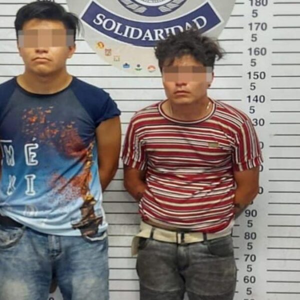 Caen dos sujetos por ‘cobro de piso’ en Playa del Carmen.