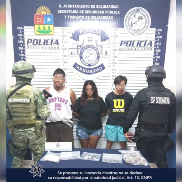 Caen tres narcomenudistas mas en Playa del Carmen