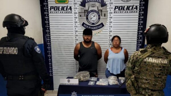 Cae una pareja de narcomenudistas en la Nicté-Ha de Playa del Carmen.