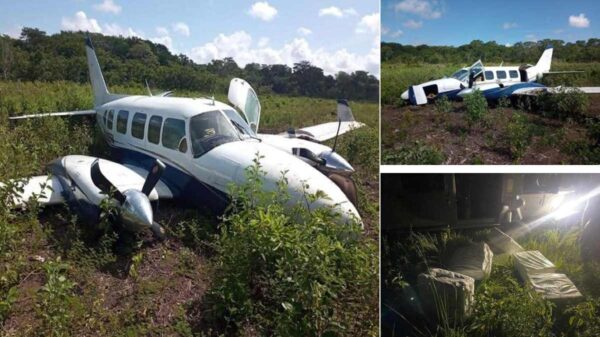 Intercepta la Sedena aeronave con media tonelada de droga en Campeche.