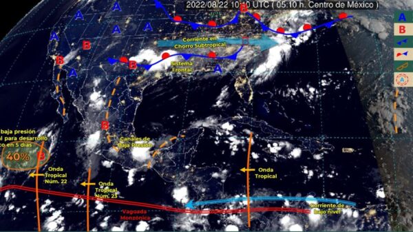 Pronóstico del clima para hoy lunes 22 de agosto en Quintana Roo.