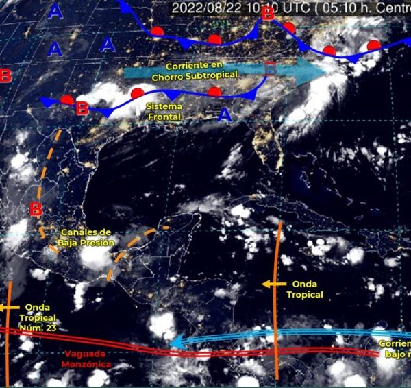 Pronóstico del clima para hoy lunes 22 de agosto en Quintana Roo.
