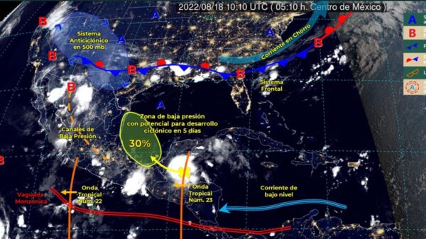 Pronóstico del clima para hoy jueves 18 de agosto en Quintana Roo.
