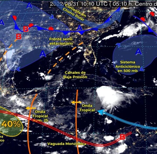 Pronóstico del clima para hoy miércoles 31 de agosto en Quintana Roo.