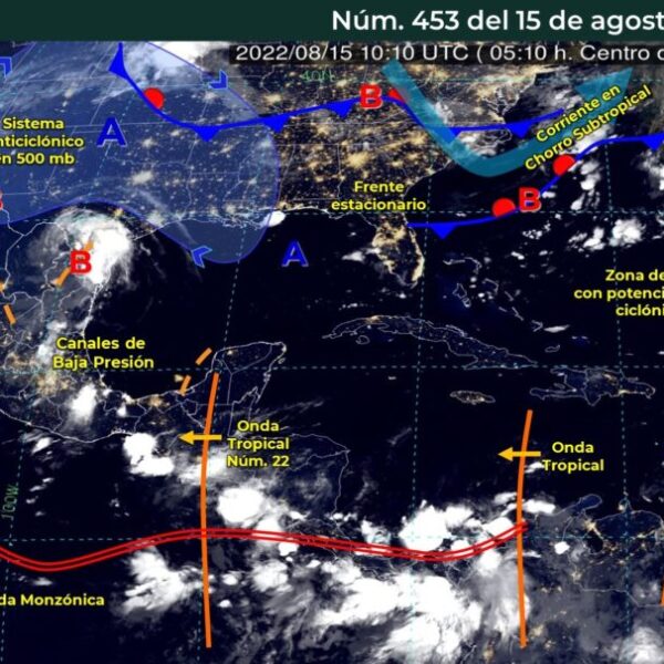 Pronóstico del clima para hoy lunes 15 de agosto en Quintana Roo.