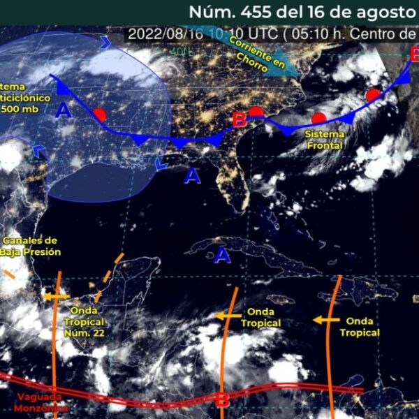 Pronóstico del clima para hoy martes 16 de agosto en Quintana Roo.