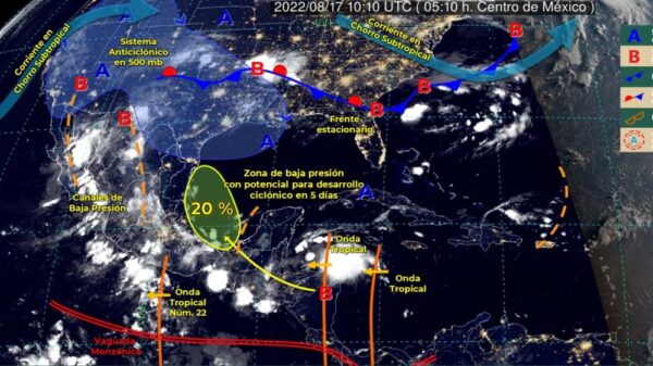 Pronóstico del clima para hoy miércoles 17 de agosto en Quintana Roo.