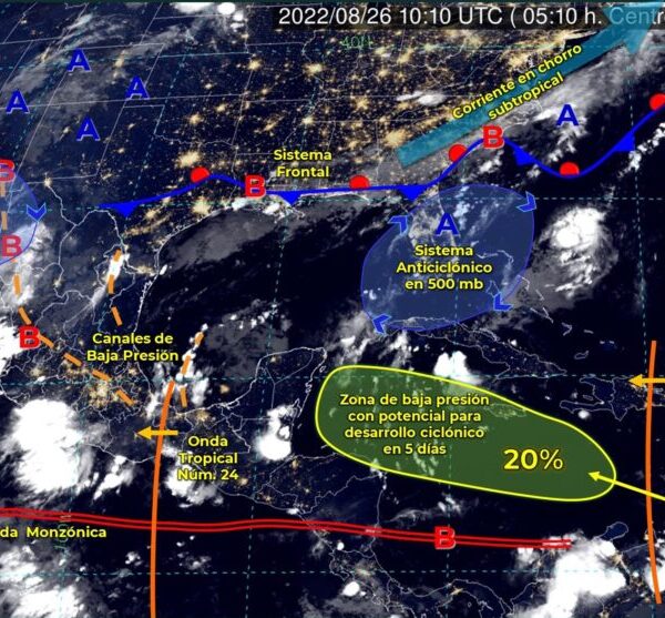 Pronóstico del clima para hoy viernes 26 de agosto en Quintana Roo.