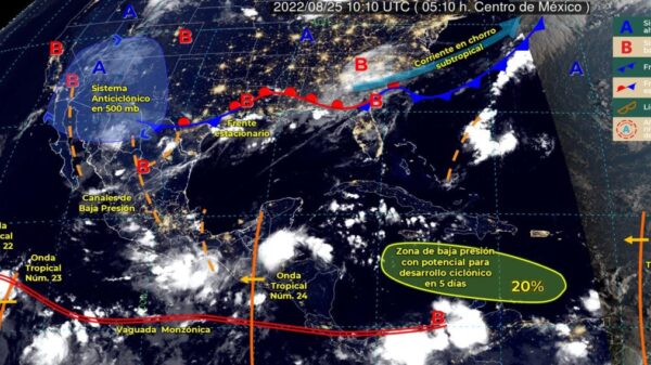 Pronóstico del clima para hoy jueves 24 de agosto en Quintana Roo.