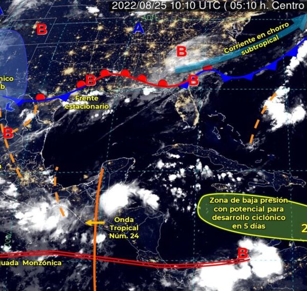Pronóstico del clima para hoy jueves 24 de agosto en Quintana Roo.