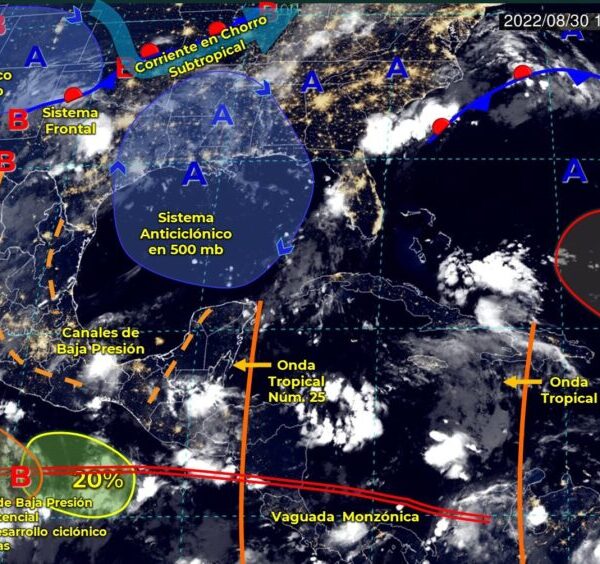 Pronóstico del clima para hoy martes 30 de agosto en Quintana Roo.