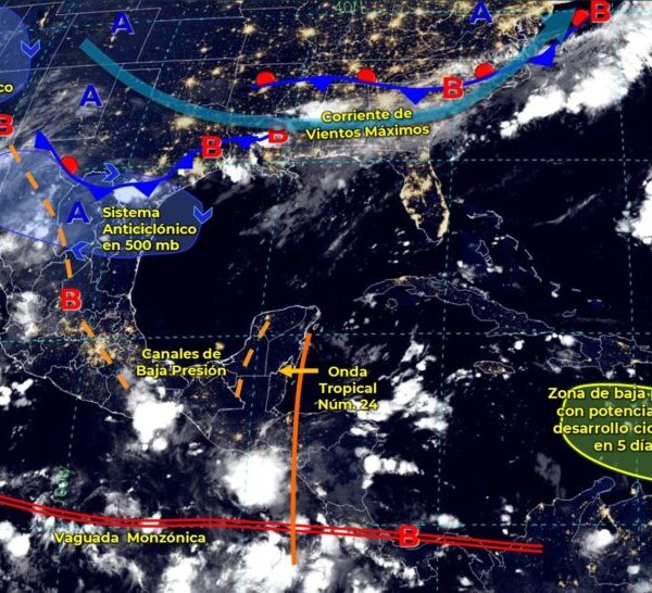 Pronóstico del clima para hoy miércoles 24 de agosto en Quintana Roo.