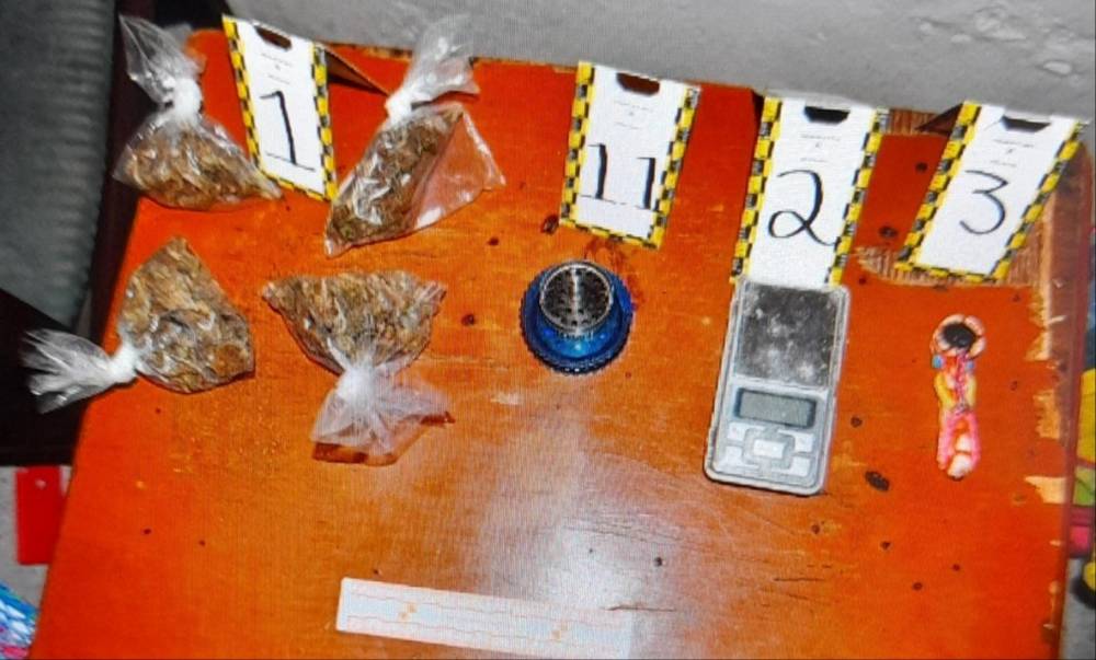 Los paquetes contenían hierba verde y seca semejantes a la marihuana.