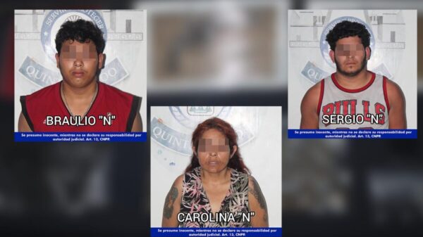 Cae trío de narcomenudistas armados en colonia de Cancún