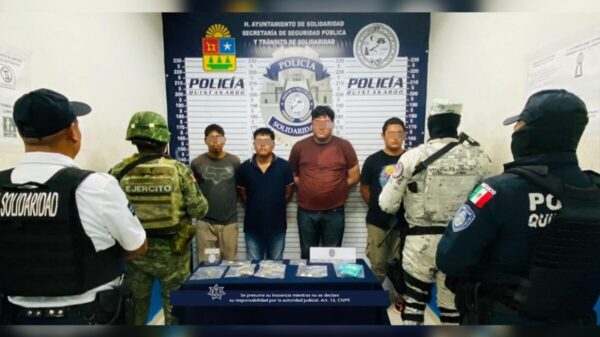 Detienen en Playa Del Carmen a 4 presuntos narcomenudistas