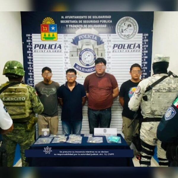 Detienen en Playa Del Carmen a 4 presuntos narcomenudistas