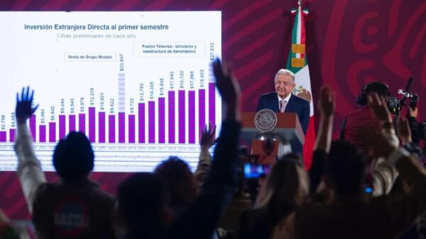 Presume AMLO inversión extranjera histórica en primer semestre de 2022.