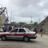 Se desploma arco de acceso a municipio en Veracruz