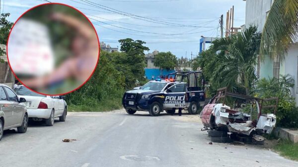 Abandonan el cuerpo de un ejecutado en la Región 237 de Cancún (VIDEO).