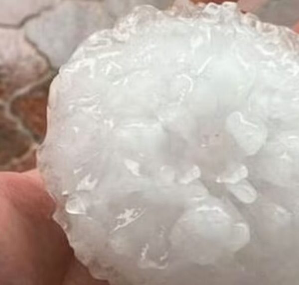 Muere bebé tras caerle gigantesco granizo en la cabeza.