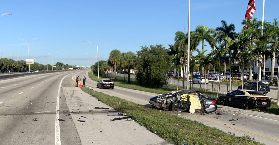 Deja cinco muertos accidente de tránsito en autopista en la Florida; el causante de la tragedia, quien manejaba en sentido contrario, resultó grave.