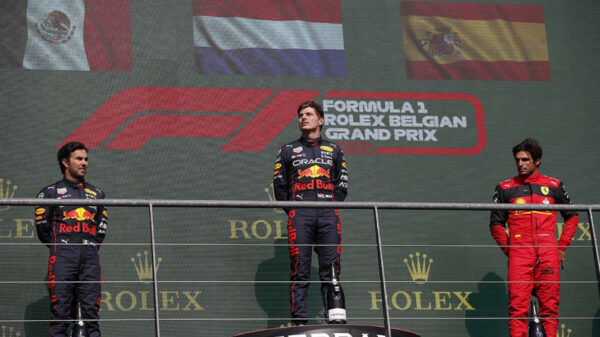 ‘Checo’ Pérez, segundo en Bélgica; recupera el mexicano el subliderato en la F1.