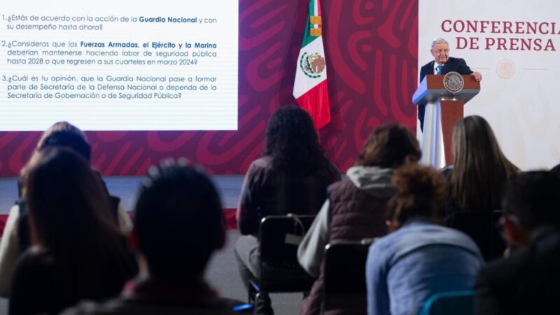 AMLO plantea consulta sobre uso de FA en tareas de seguridad pública