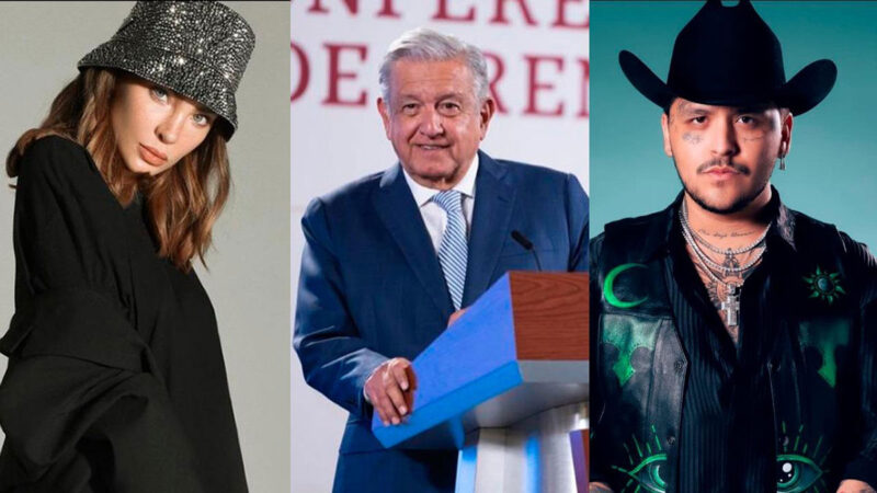 AMLO plantea concierto de Belinda y Christian Nodal en Zócalo de CDMX